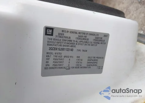 2008 Chevrolet Silverado 1500 Lt1 from USA, damaged, VIN 2GCEK19J981123149